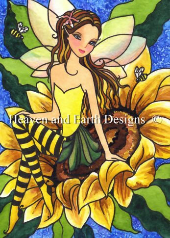QS Sunflower Bee Fae - Click Image to Close